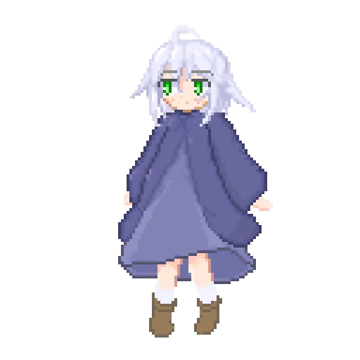 ドット絵もうちょっと描き込んでみました。ノウハウゼロなので本当に難しいですが結構楽しいですね…!パーツごとにレイヤー分けするべきなんだろうなと思いつつも別レイヤーに書き込む事故を何十回も起こしましたが慣れでどうにかなるものなのか否か…。 