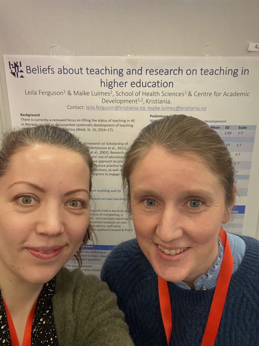 maikeluimes's tweet image. Impression from today’s poster presentation with @LeFeHK on ‘beliefs about teaching and research on teaching in higher education’ #nera2023 @OsloMet @hkristiania