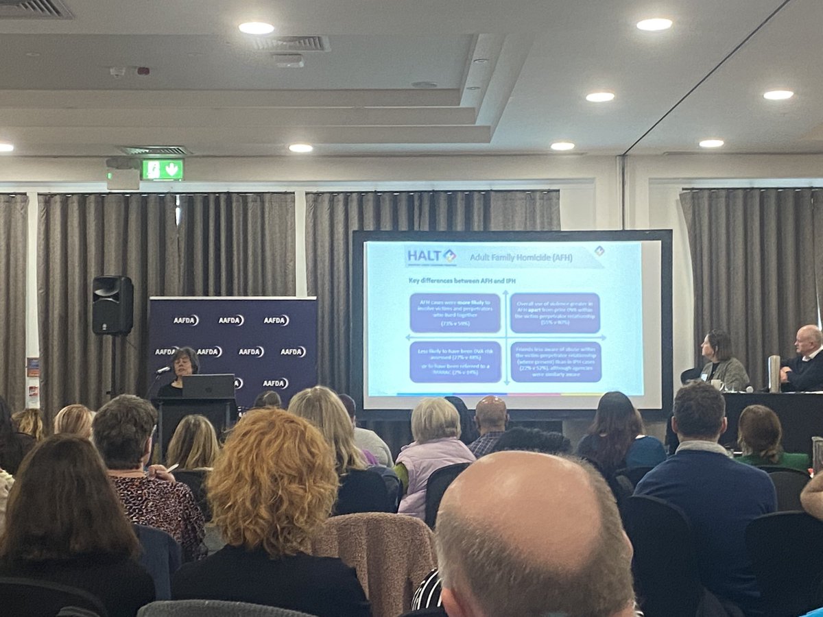 MirandaJEP's tweet photo. Prof Khatidja Chantler from #HALT, #ManchesterMetropolitanUni highlights key differences between AFH and IPH and the need for nuanced responses reflecting these differences. #AAFDAConf23 @STagainstDA_ https://t.co/vu4EGQ9BUU