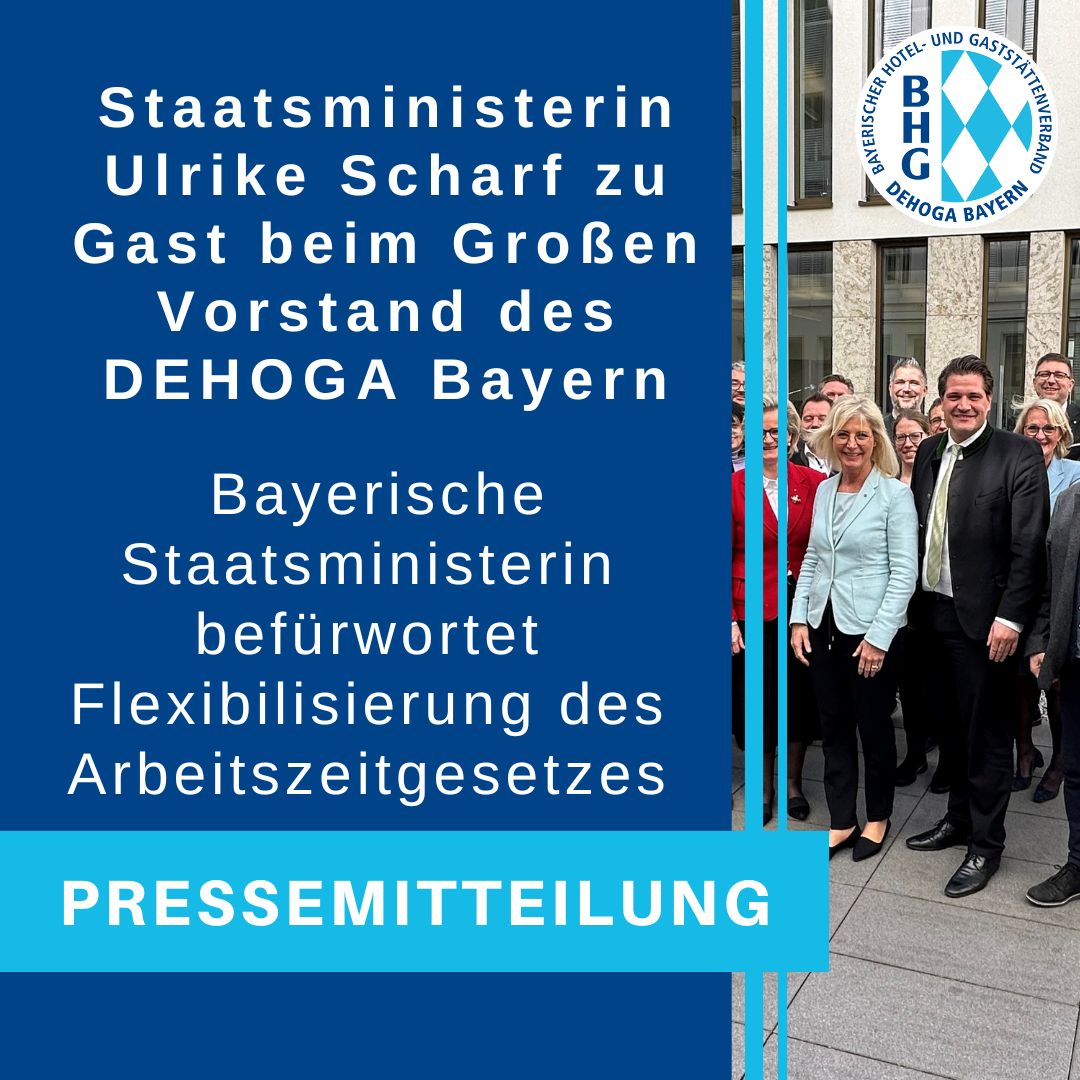 Gestern hat sich der Große Vorstand des Bayerischen Hotel- und Gaststättenverbandes DEHOGA Bayern intensiv zu branchenrelevanten Themen im Gastgewerbe ausgetauscht.

Mehr erfahren:
bit.ly/3JKssTB