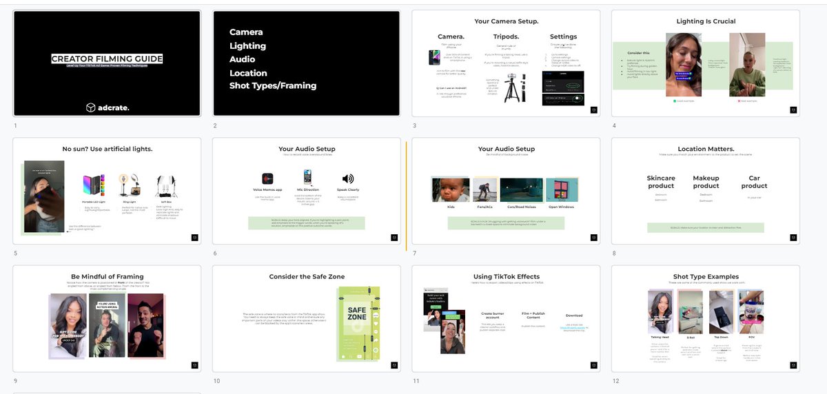 alixqureshi's tweet image. As a UGC creator, your recording can make or break an ad's performance.

We send out this guide to every creator on our roster so that they have the basics nailed down.

Now I'm giving it out for free.

Like + Comment 'guide' and I'll DM it to you.

(Must be following).