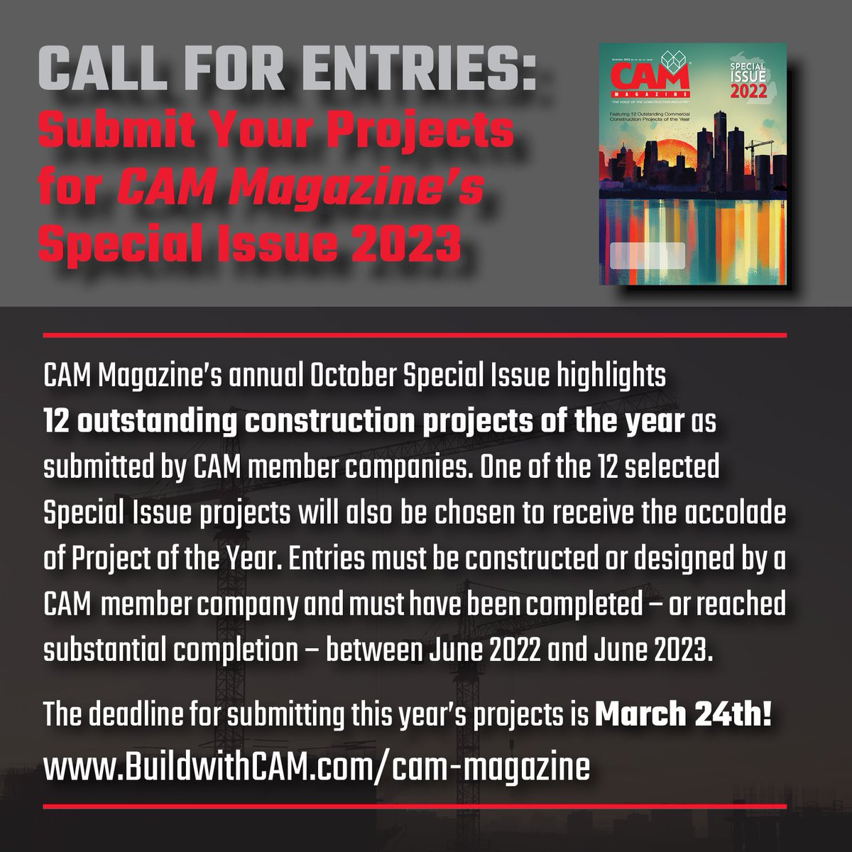 CAM constructors and designers, have you built something beautiful? Let us share your success stories.
 
#CAMMagazine #MichiganConstruction #BuildwithCAM