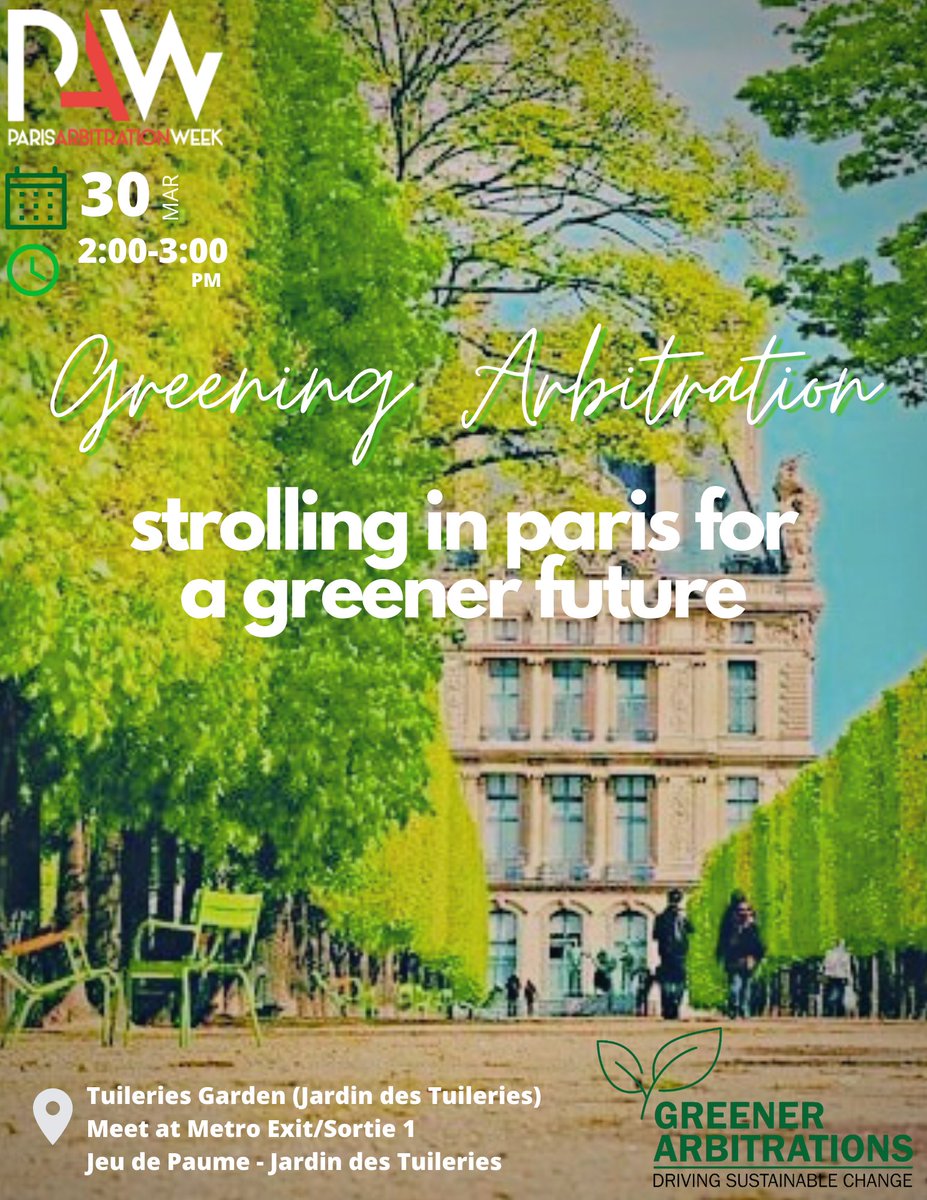 Rendez-vous à Paris!
Join @Greenerarbs for a stroll in Tuileries Gardens to learn more about the campaign and meet the GCA leaders at #PAW2023. Stay tuned for more details on the CGA’s PAW Sustainability Contest!
#GreeningPAW2023 #Greenwalk #GreenContest #PAW2023