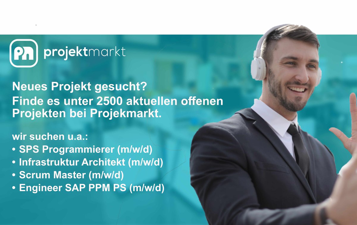 Projektmarktcom's tweet photo. Alle Projekte auf einen Blick – finde dein Projekt bei https://t.co/0ylRRWtKkP. 
Mit unserer Suchmaschine findest du alle Projekte an einem Ort.
#SPS #Scrum #SAP #PPM #PS #Architekt #projekte #projektmarkt
Projekte findest du hier: https://t.co/H3USlw5QTn https://t.co/4hN0jNKl2T