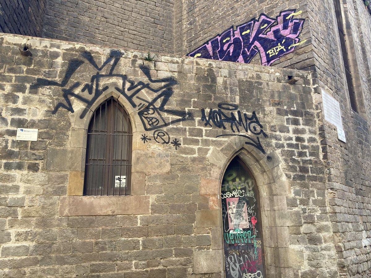 josepalay's tweet photo. Santa Maria del Pi de Barcelona, documentada des de l’any 987 i construïda en la seva forma actual el 1319. Declarada monument nacional el 1931. 
Desgraciada el 2023, en el segon mandat d’@AdaColau i @jaumecollboni. https://t.co/SoVjFrDsfF