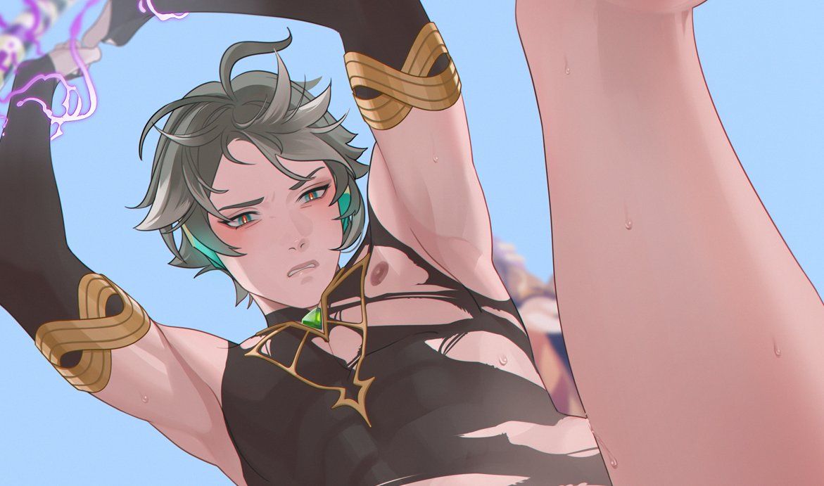 🔞nsfw Alhaitham with top!Cyno for my patreon 🥴💒 #cytham #haino