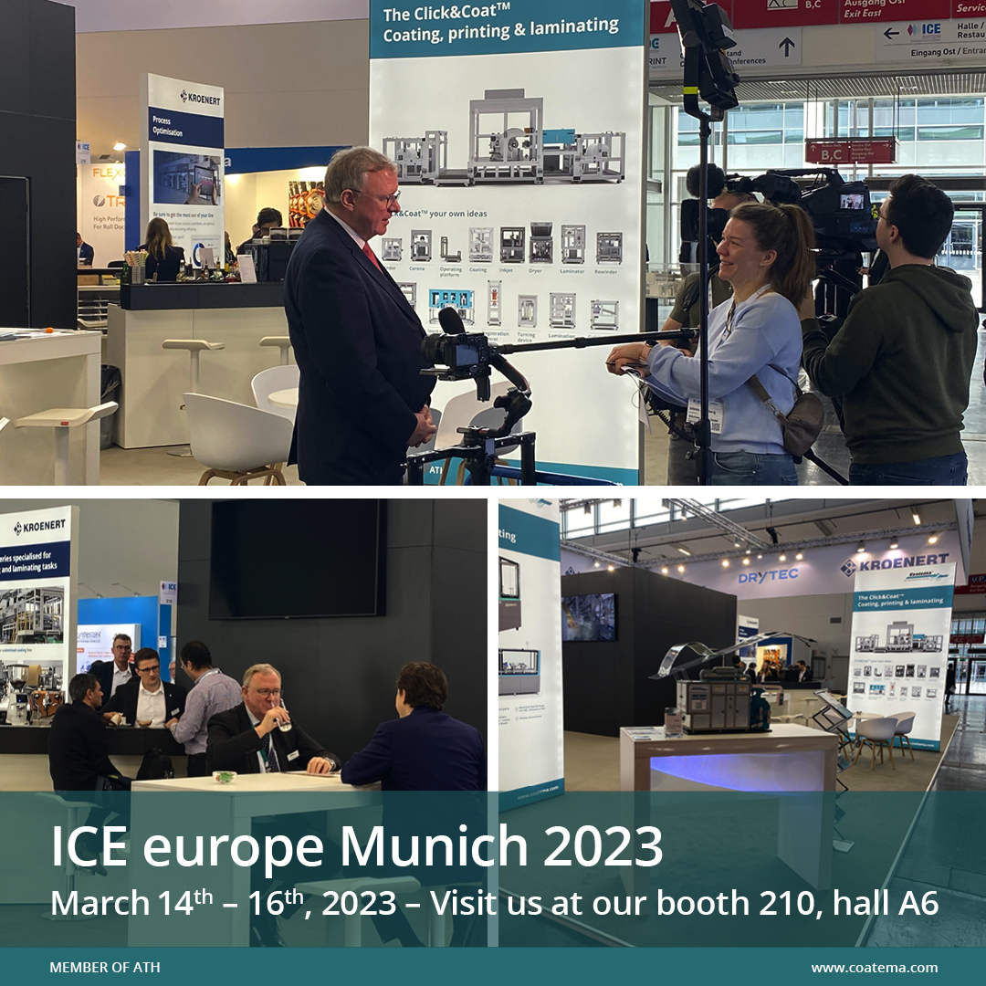 coatema's tweet image. Yesterday @ICE_Europe - International Converting Exhibition 2023, our team had a lot of traffic at the booth with very promising customer discussions sharing our passion for innovative technology. The great team around us, @KROENERT_B2B and #Drytech hosted our clients perfectly.