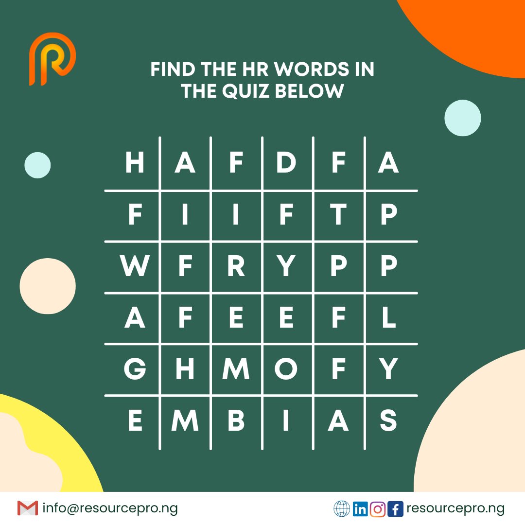 ResourcePRO's tweet photo. Guess the HR words in the puzzle!

#hrtrivia #thursdaytrivia #hrconsulting #resourcepro https://t.co/4ity4gEWYx