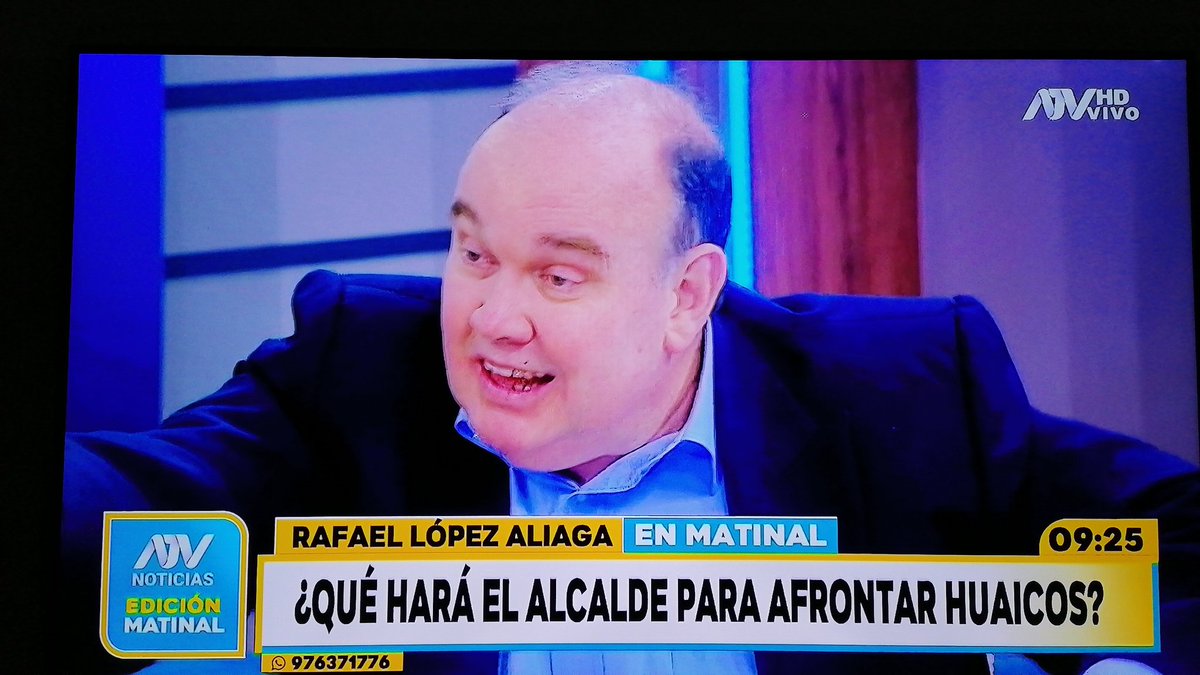 ISAPI4MV's tweet photo. @atv_noticias #EdicionMatinal se @rlopezaliaga1 responda de manera clara a las preguntas que le hacen @socioperiodismo @juliolulo todos queremos saber las acciones a tomar frente a lo que está pasando Lima https://t.co/0bbMYBquox