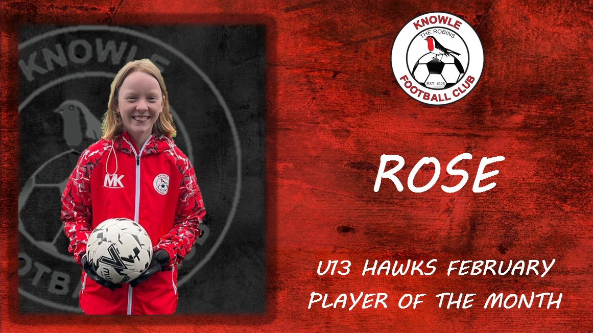 Feb POTM for the U13 Hawks (sponsored by @TheTwoMugs & @agilitylifesci ) is another tie - Suri & Rose! Both players played huge parts in the teams recent success, Suri dominating the midfield and defence & Rose's positional play allowing her composure to shine. Well done girls!