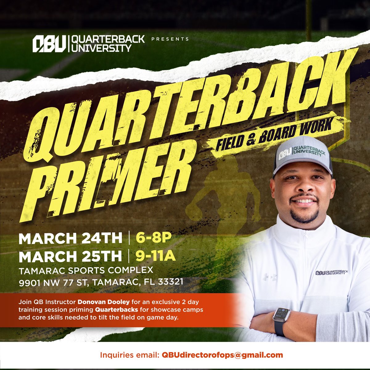QuarterbackUniv's tweet photo. #QBU’n #WeTravelWeTrainWeDevelop #Florida🌴 https://t.co/q7Bb5bSJm0