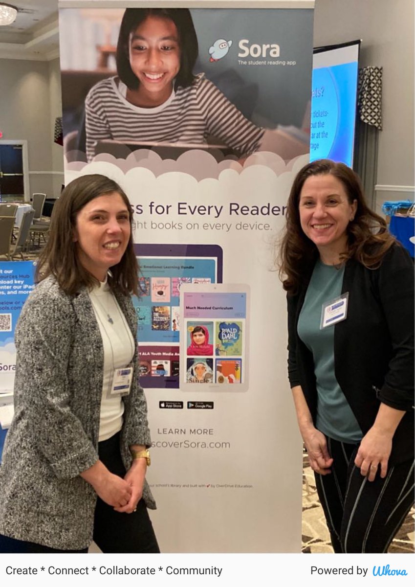 SaraArnold's tweet photo. Thanks, Christa, for ideas to advocate for Sora in Manchester! Our kids need access to e and audiobooks in their primary languages. #nhslma via Whova event app https://t.co/YFVKEKLOId https://t.co/HCHYZETYar