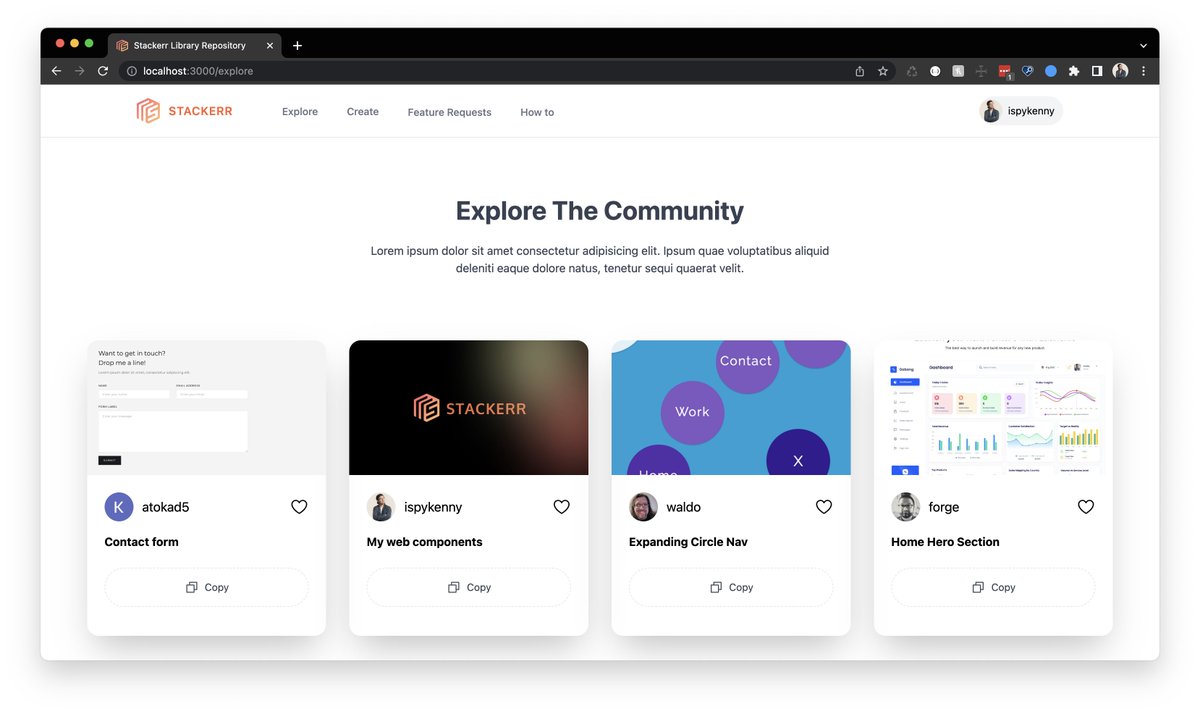 ispykenny's tweet photo. Tinkering on with an explore page. Component owners will get metrics like "Times copied, saved, etc".
Question for the #webflow community. Do we want a public detailed page for components for users to see an overview of the component and additional images? @stackerrapp https://t.co/wNb0y5sNy1