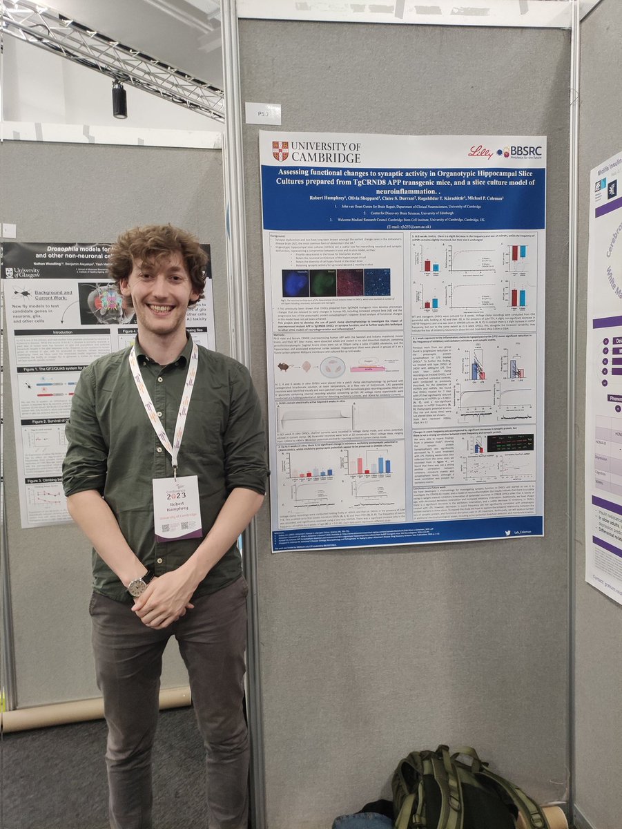 Bobby__Humphrey's tweet photo. Thanks to everyone who came to chat about my poster at #ARUKConf23 this week!! It was great to be able to share ideas and get feedback from fellow Alzheimer's Disease researchers #aruk https://t.co/s6AYcHbgZn