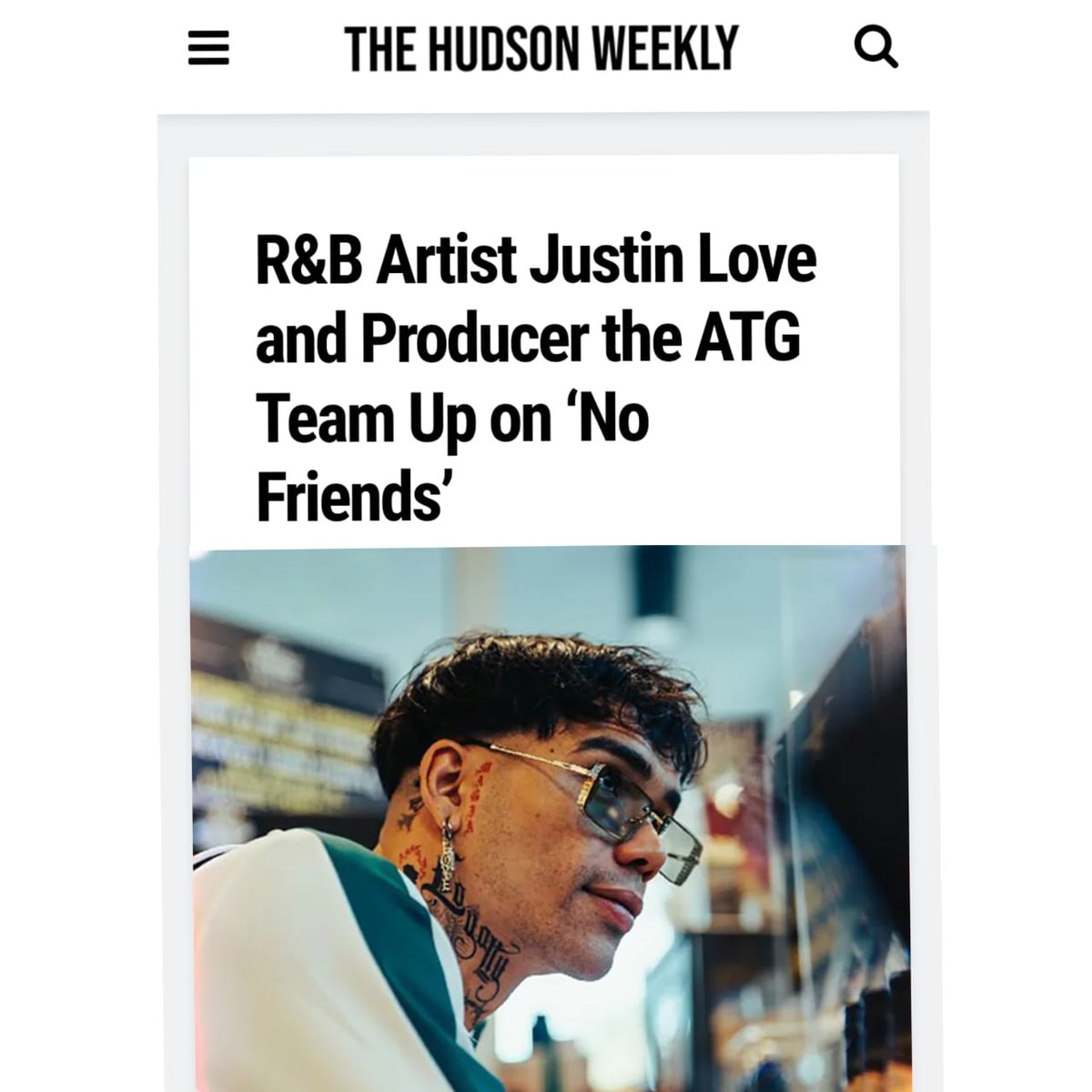 .<a href="/justinlove/">mailys</a> &amp; @theoneatg #NoFriends featured on #TheHudsonWeekly

Article Link bit.ly/3Lv7z02

Listen Now #NoFriends 👉🏻 ffm.to/mxwerem 🎶
Streaming now on all streaming platforms

@kyybamusic #TheATG #SpartaDistribution #300e #SongRelease #Love #R&amp;B #LatinLove