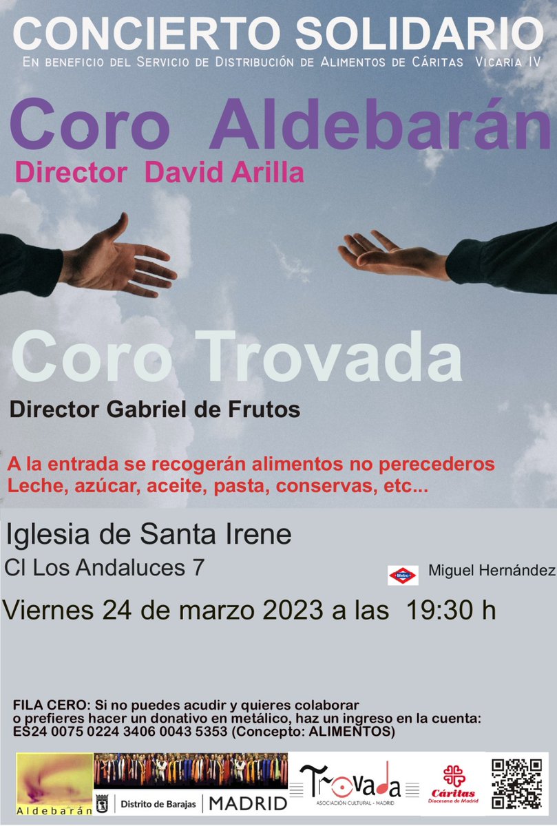 Concierto en favor de Cáritas. Por si alguien quiere y puede participar. NO TE LO PIERDAS¡¡¡