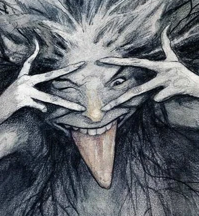 bthomasa's tweet image. The bwca or bwbachod is a Welsh goblin who cleans people's houses. Though he respects politeness and moderation, the bwca is offended by people who moralize a lot, and will become enraged if someone preaches against the drinking of alcohol.
🎨Brian Froud
#folklorethursday