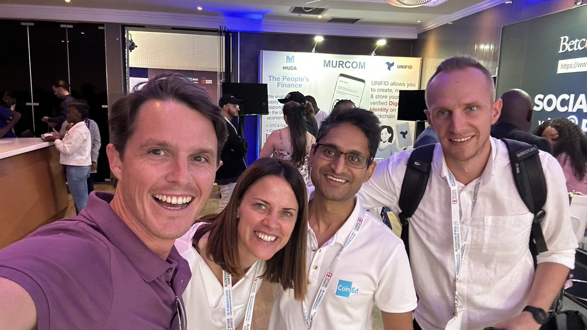 So great seeing so many Web3 enthusiasts from South Africa again! 💥

The incredible founder <a href="/SonyaKuhnel/">Sonya Kuhnel</a> again! It’s been too long, friend. 🫶

The remarkable <a href="/SatoshiSingh/">Kreaan Singh</a> of <a href="/CoinEdSchool/">CoinEdSchool.com</a> and Darius of Currency Group. 

All true OGs in cryptoassets in SA. 🇿🇦