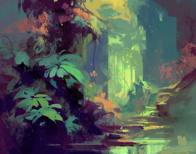 Mysterious ruins!
For a personal project, photoshop.