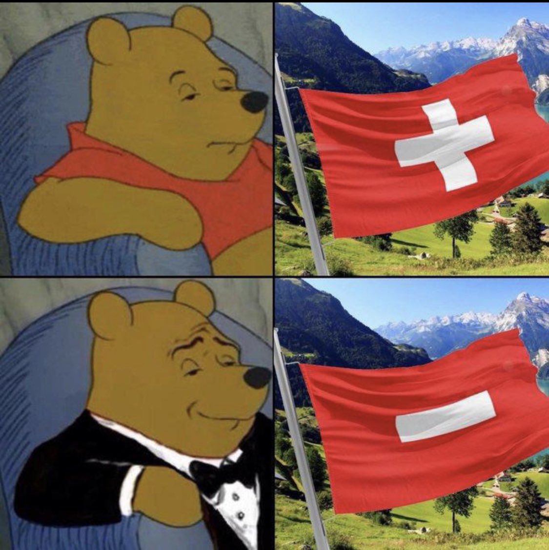 WallStreetMav's tweet photo. Swiss flag after Credit Suisse.

Ht WSB u/LarschH https://t.co/VbuSiHBYYO