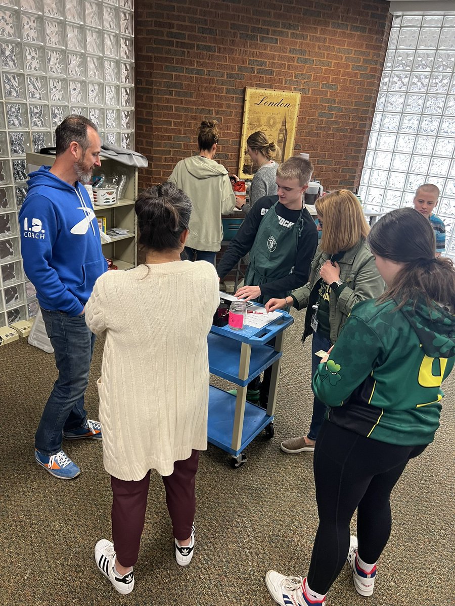 mrs_downing's tweet photo. Karrer Kafe was hoppin’ this morning!!! 🍀🍀 @KarrerMS https://t.co/nPG5TzewBj