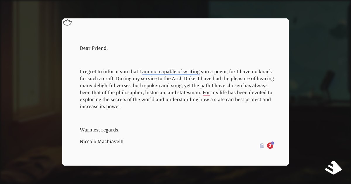 amarcord82's tweet photo. Playing around w/ Chrome Extensions 👀

Right now, I have it where my extension can inject into a website's HTML + automatically write via GPT-3.

So, no matter what site a user writes on they'll be able to use my assistant!

Notion, Twitter, Gmail, whatever 😈

cc: @_buildspace https://t.co/v9G7WxqJWc
