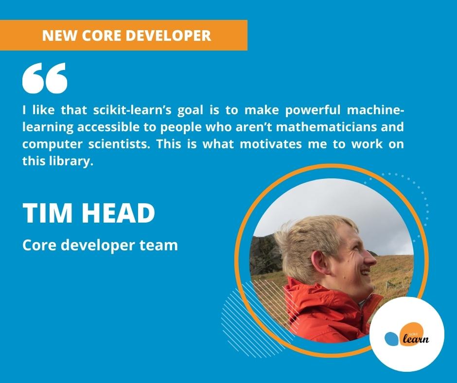 scikit-learn (@scikit_learn) on Twitter photo 🥳 Welcome <a href="/betatim/">Tim Head, @betatim on the internet</a> to our core developer team! We feel very grateful to have such a talented developer among us 🙏
➡️ Go and check his #github account: github.com/betatim
#oss #community #developer #Python #MachineLearning #sklearn 🥳 Welcome <a href="/betatim/">Tim Head, @betatim on the internet</a> to our core developer team! We feel very grateful to have such a talented developer among us 🙏
➡️ Go and check his #github account: github.com/betatim
#oss #community #developer #Python #MachineLearning #sklearn
