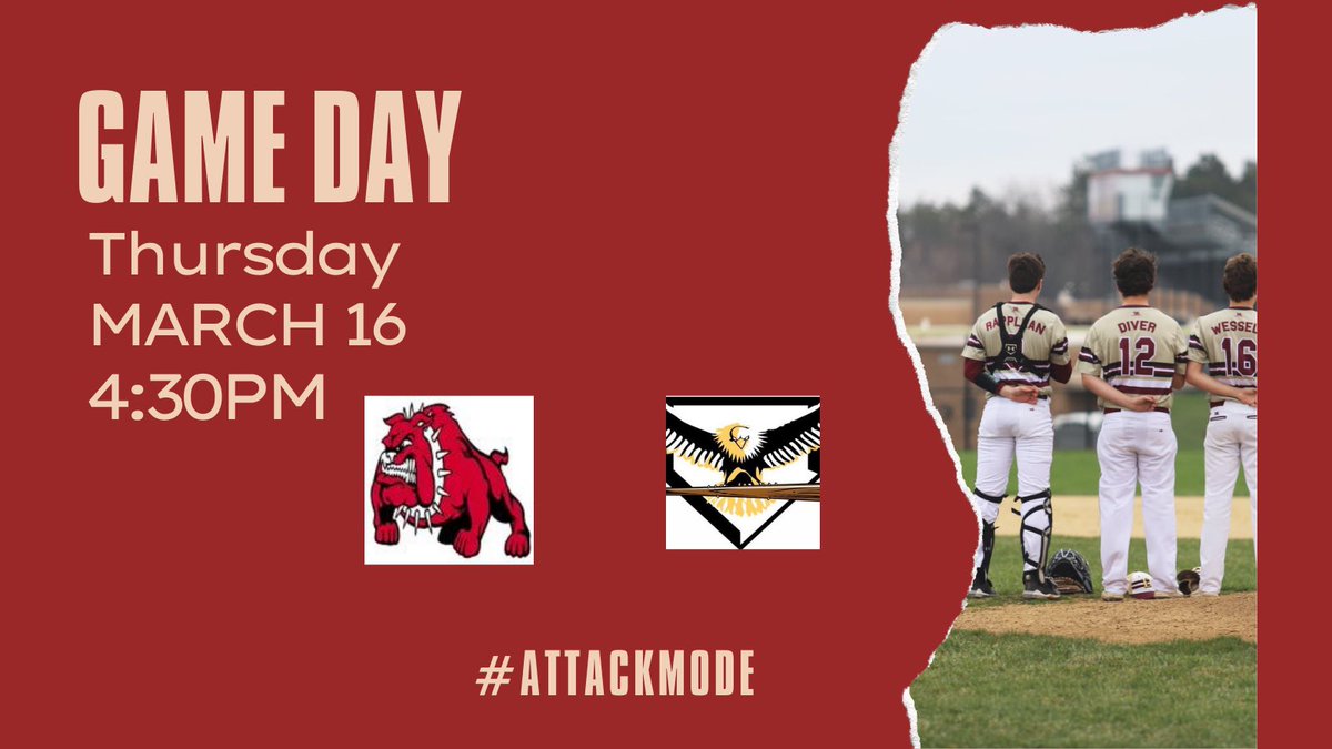 EagleBaseb_DHS's tweet image. It’s game day for the Eagles. We play on the road at Streator. First pitch is 4:30 pm. #AttackMode