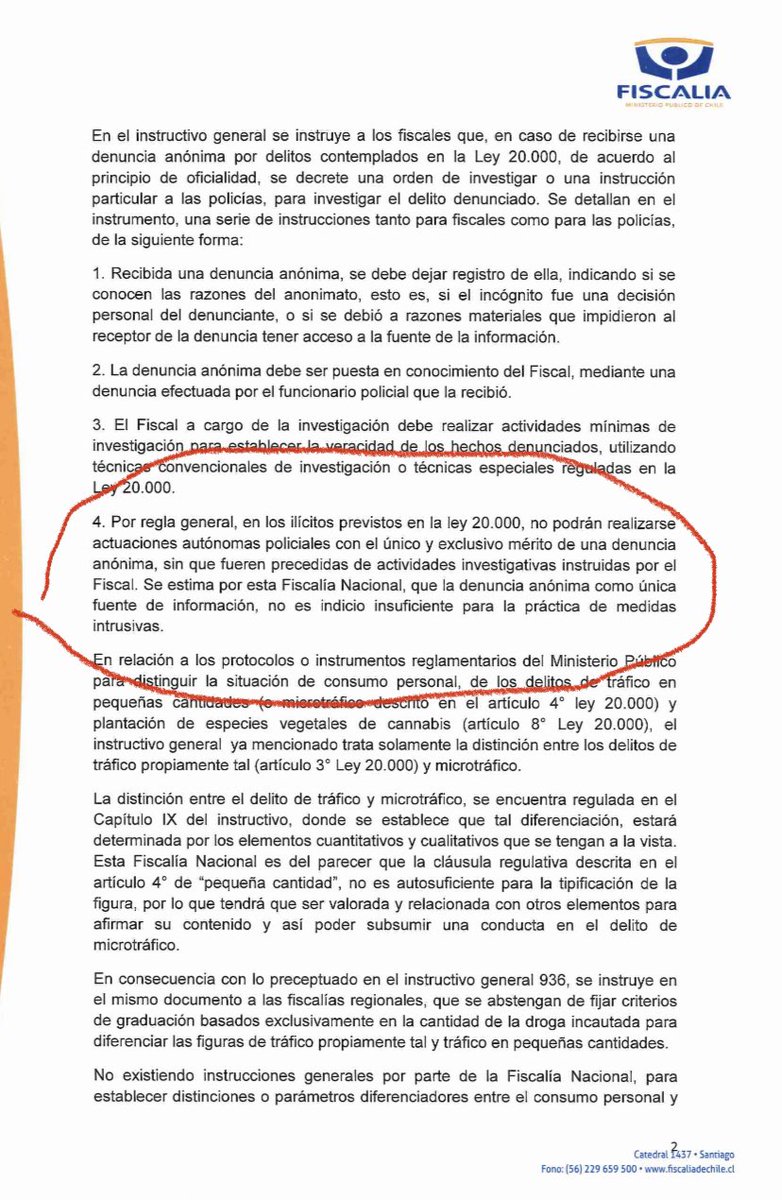 Lamentable! Paciente usuaria de cannabis de Villa Alemana está con Carabineros fuera de su casa por denuncia anónima y esperando orden del juez de ingreso y registro. La mera denuncia anónima sin mediar indicios de tráfico no es suficiente para aplicar tales medidas intrusivas.