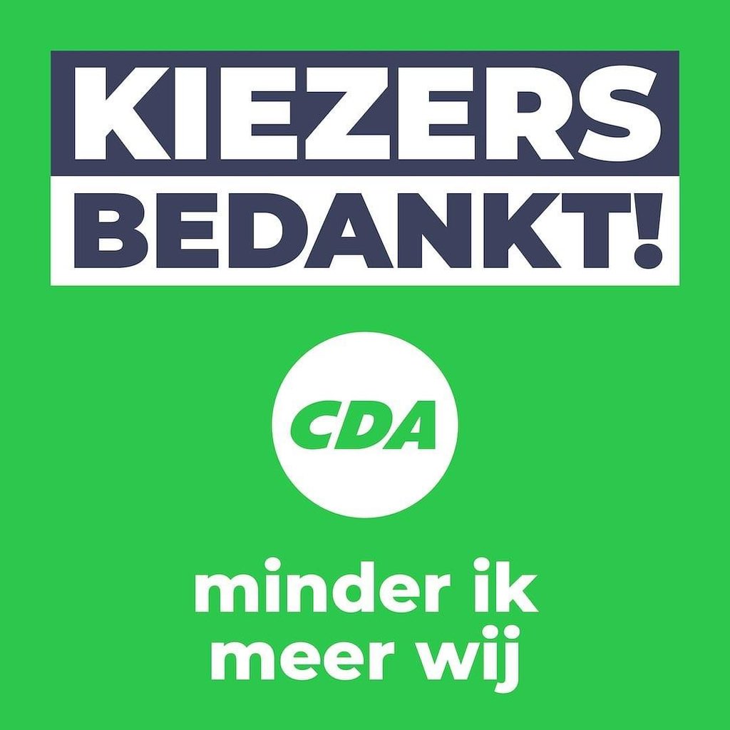 Wij willen onze kiezers hartelijk bedanken voor het vertrouwen dat ze in ons hebben uitgesproken!