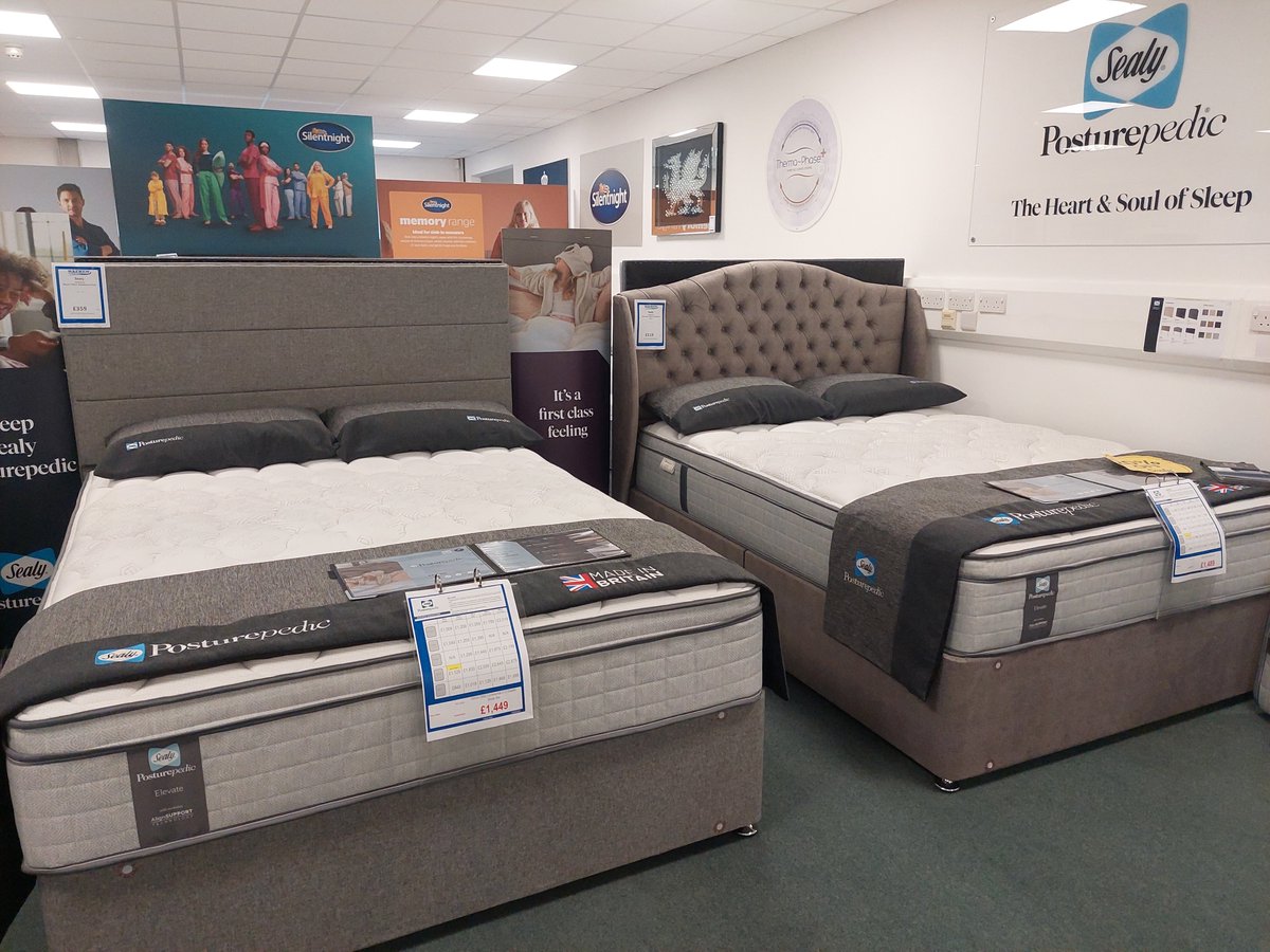 National Bed Month savings across leading bed brands in our modern bed studios.
Browse widest range of contemporary bedroom furniture, bedding &amp; accessories to achieve your chosen look plus get the perfect night's sleep.
Phone Llanidloes 01686 414000 or Aberystwyth 01970 864000