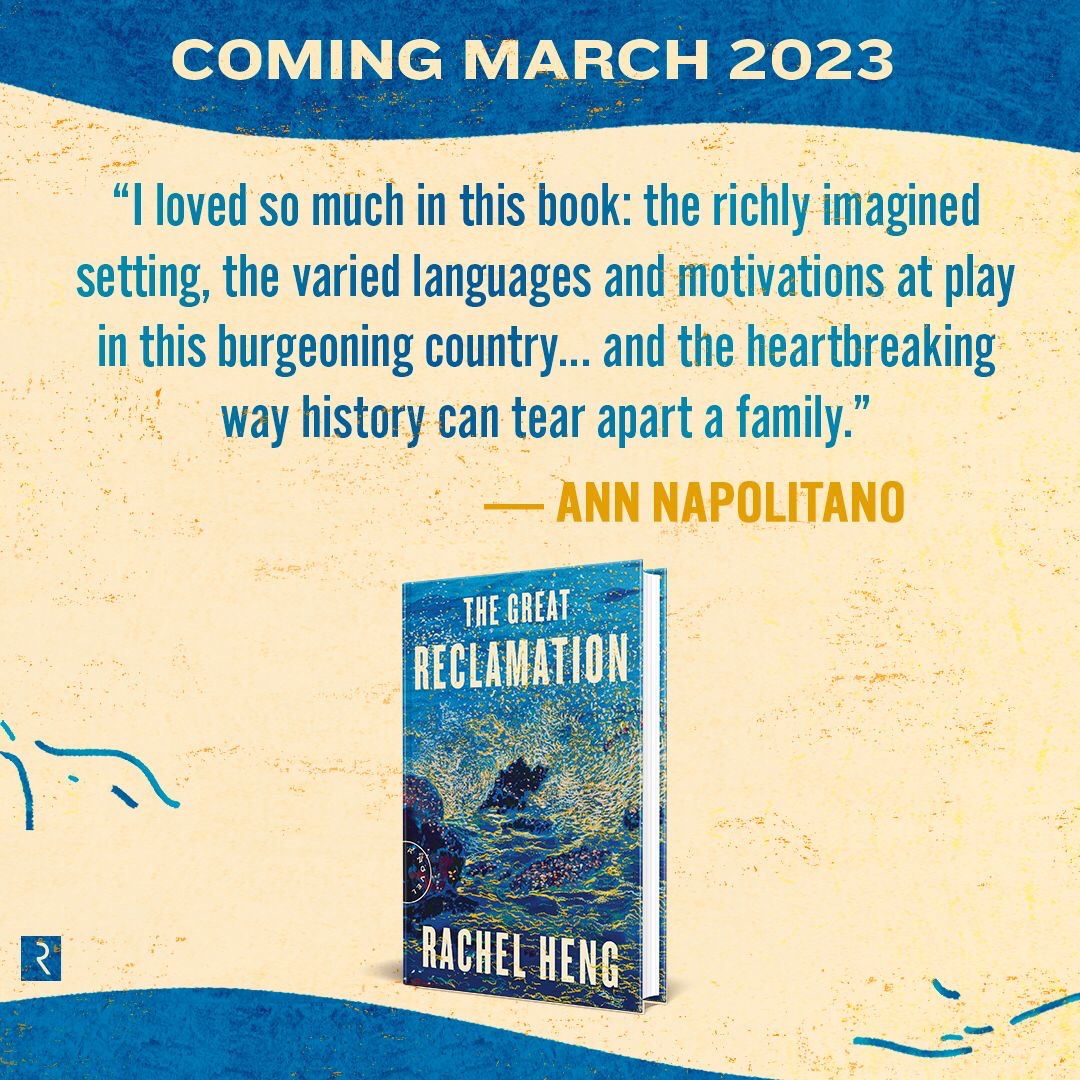 rachelhengqp's tweet image. A thousand thanks to the brilliant &amp;amp; inspiring (and newly Oprah anointed!) @napolitanoann for these very kind words about THE GREAT RECLAMATION 🙏🙏🙏