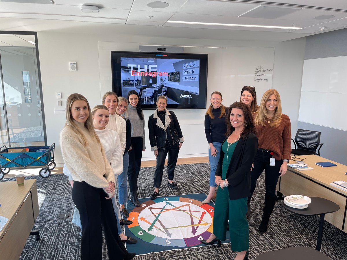 LeapleyCo's tweet photo. We learn something new about ourselves and our partners every time we walk teams through enneagram typing. Thanks for a fun afternoon talking all things #enneagram with us, @JLL! https://t.co/8HkRnbxQcd