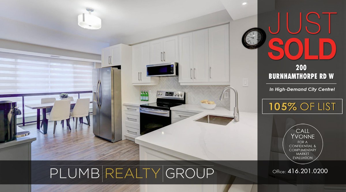 YvonnePlumb's tweet image. Sold for 105% of List Price! Congratulations to my amazing sellers on the sale of their renovated 2-bedroom suite!  I am honoured to have represented you once again.
 
#PlumbRealtyGroup #HappySeller #RepeatClient #LuxuryRealEstate #MississaugaRealEstate #Ravine #Pool