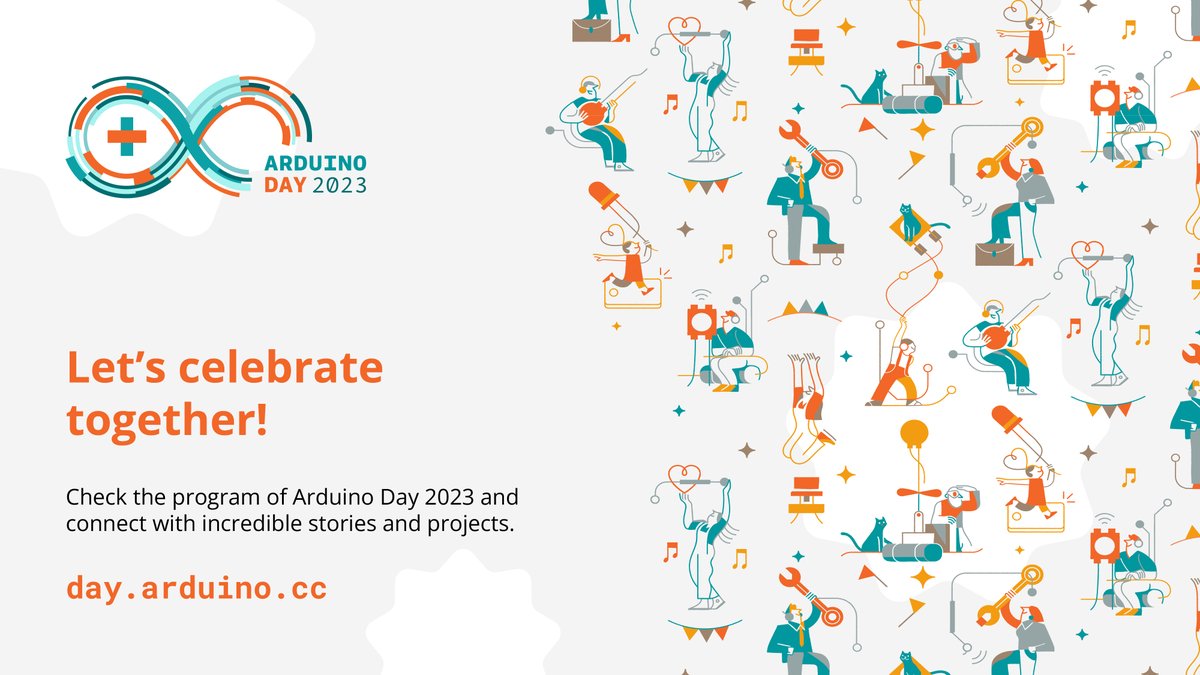 📣 The #ArduinoDay2023 program is now available! 

Tune in to our official live stream on March 25th to hear from <a href="/fviolante/">Fabio Violante</a>, <a href="/mbanzi/">Massimo Banzi</a>, @ubidefeo, <a href="/gigiorrr/">Pierluigi Luciano</a>, <a href="/bekathwia/">Becky Stern</a>, and other members of the Arduino team and community! 

👉 day.arduino.cc/streaming