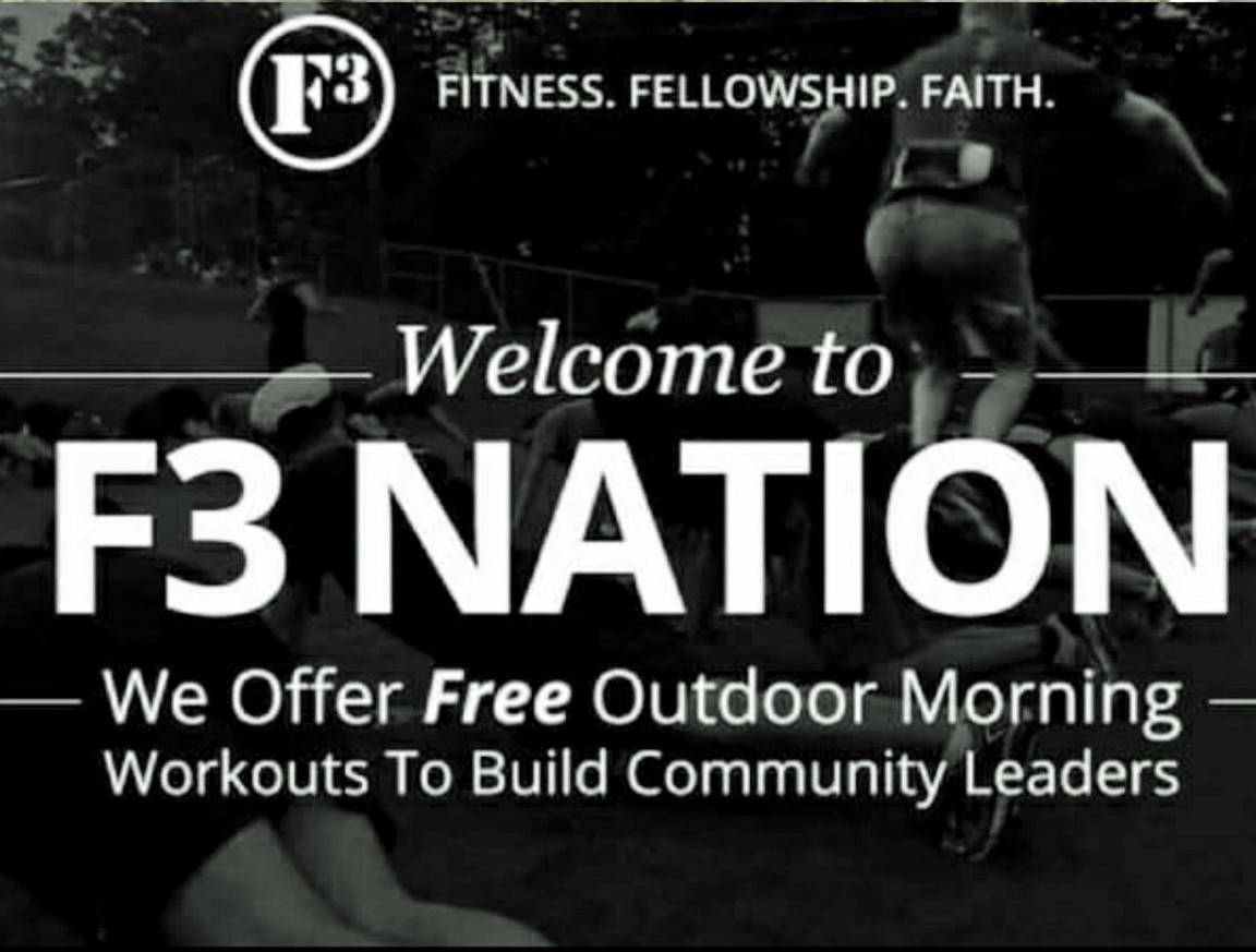 F3GrandStrand's tweet photo. Friday Qs:
(0515)
#Sharknado (Blocks workout) - #Shoeless
(0515)
#TheGavel (BC) - @lcobos713 (Texas Ranger)
(0515)
#ThePlank (BC)- #RUNDAY #AllPacesWelcome
Friday 3rd F:
(0515)
#Lion’sDen (Bible Study)
Finish the week out strong!
#ISI #HIM #F3Counts
EH an FNG! https://t.co/m2C9i0EMlt