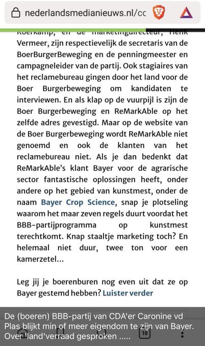 agtmael_mieke's tweet photo. Reclamebureau ReMarkAble heeft Bayer als klant. #genaaid voor je centen, boertjes. https://t.co/3PWr96H9IS