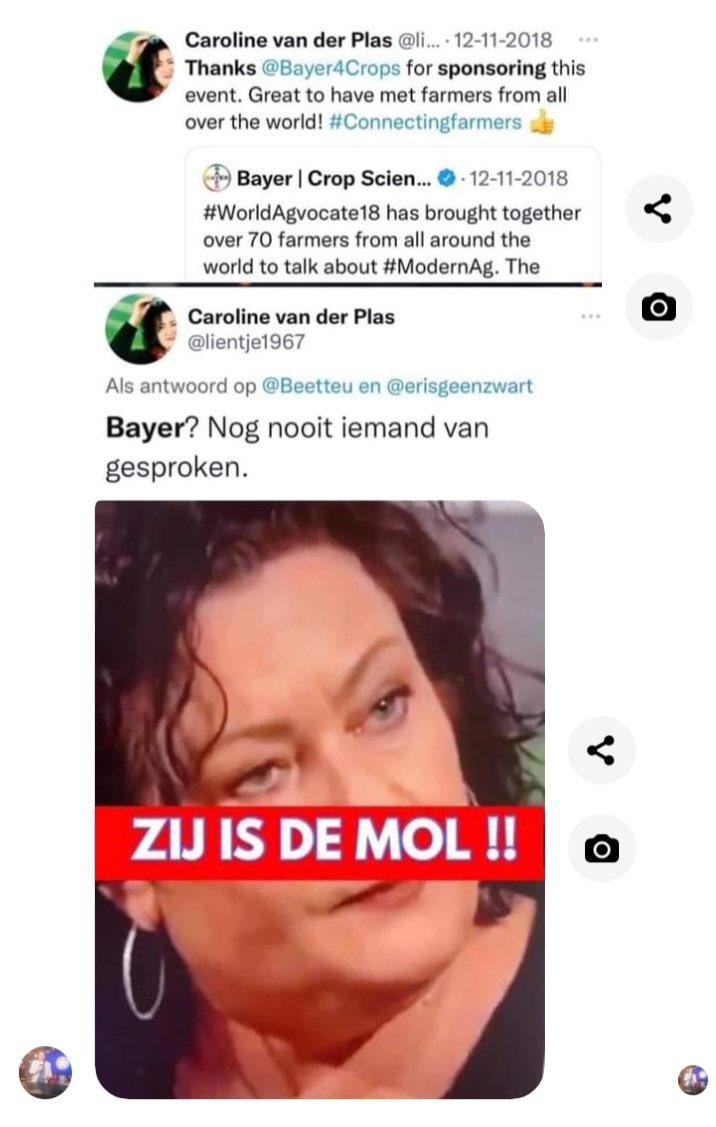 agtmael_mieke's tweet photo. Reclamebureau ReMarkAble heeft Bayer als klant. #genaaid voor je centen, boertjes. https://t.co/3PWr96H9IS