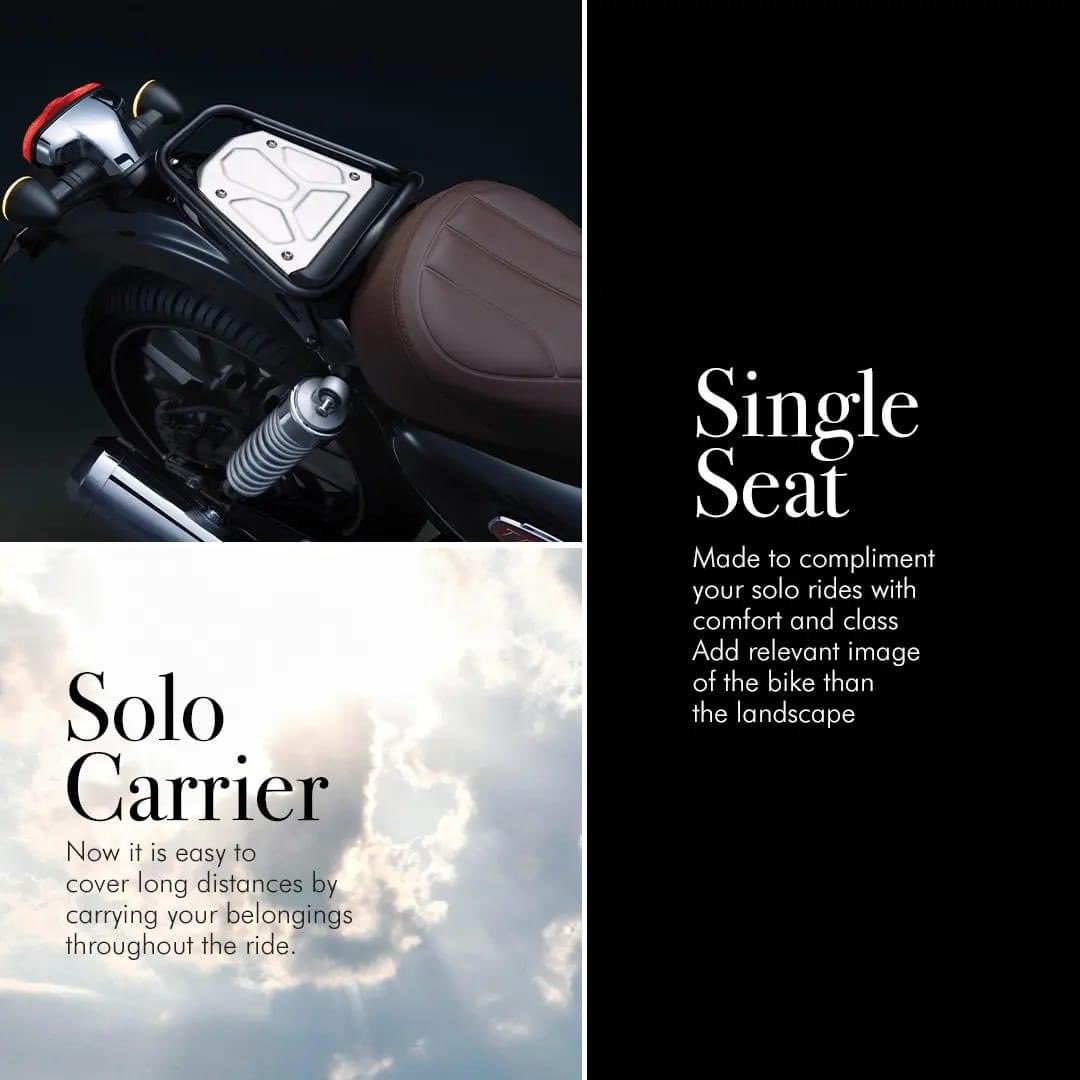 Brijlaxbigwing's tweet image. Introducing #HnessCB350 Solo Carrier custom, tailored to add more fun and convenience to your rides. Designed to bring out the solo rider in you and become the ultimate companion as you ride to chase freedom to the unknown.

#MyCBMyWay #HondaBigWingIndia #YourHighness #CB350