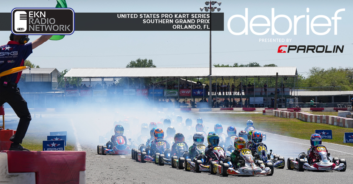 eKartingNews's tweet photo. Tune in to #EKNRadioNetwork for #Debrief presented by Parolin USA. @DavidColeEKN and @RobHowden breakdown @USProKartSeries #SouthernGP from @OrlandoKarting 

https://t.co/GG80iHiMA6
iTunes https://t.co/H6MMmuU4nu
Google https://t.co/l1rD2u69cD

#ParolinUSA #EKNatUSPKS #karting https://t.co/9ZHauBuAUp