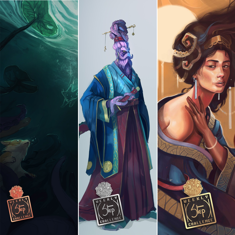 StephenCornu's tweet photo. Pour le #WeeklyStepChallenge 64 "kimono - tentacule - plante" les champions du Culte sont:

🥉Chouquette de Bronze: @yaarylart  

🥈Chouquette d'Argent: @Fablio15 
 
🥇Chouquette d'Or: Timoche

Félicitations au 28 participants de cette semaine! https://t.co/oPZROp2WEm