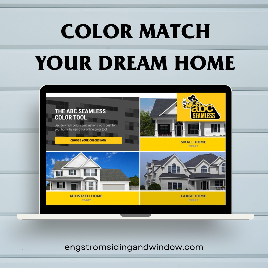 engstromsiding's tweet image. Ever wonder what your new siding will look like with your shingles or soffit and fascia colors? Wonder no more! 

Mix and match to find the home of your dreams. 🏠✨➡️ abcseamless.com/colortool

#abcseamless #abcsiding #colortool #colormatching #engstroms