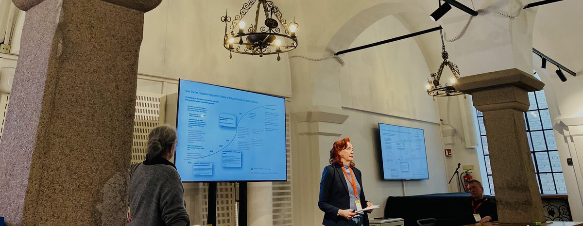 ‘The Teacher Education is in my heart’ ❤️ <a href="/ElsebethSJensen/">Elsebeth Jensen</a>  <a href="/VIAuniversity/">VIA University College</a> at #NERA2023 in a very interesting presentation on The NewTeacher Education Programme in Denmark  <a href="/LisMadsen2/">Lis Madsen</a> <a href="/kbhprof/">Københavns Professionshøjskole</a>