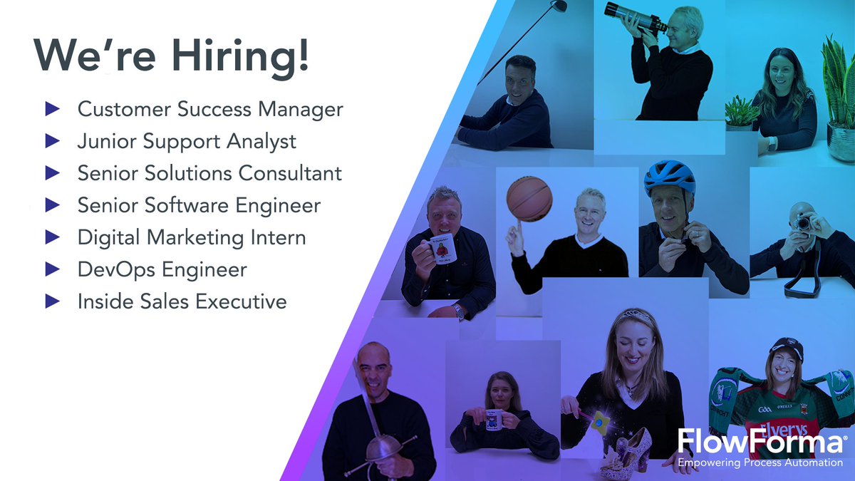 FlowForma's tweet photo. 📣 We're Hiring!
Advance your career at FlowForma 👉 https://t.co/5ZO97la7gf
#Hiring #JobOpportunity #CustomerSuccessManager #SupportAnalyst #Consultant #SoftwareEngineer #MarketingIntern #DevopsEngineer #InsideSales #FlowForma https://t.co/50zG6RPrhV