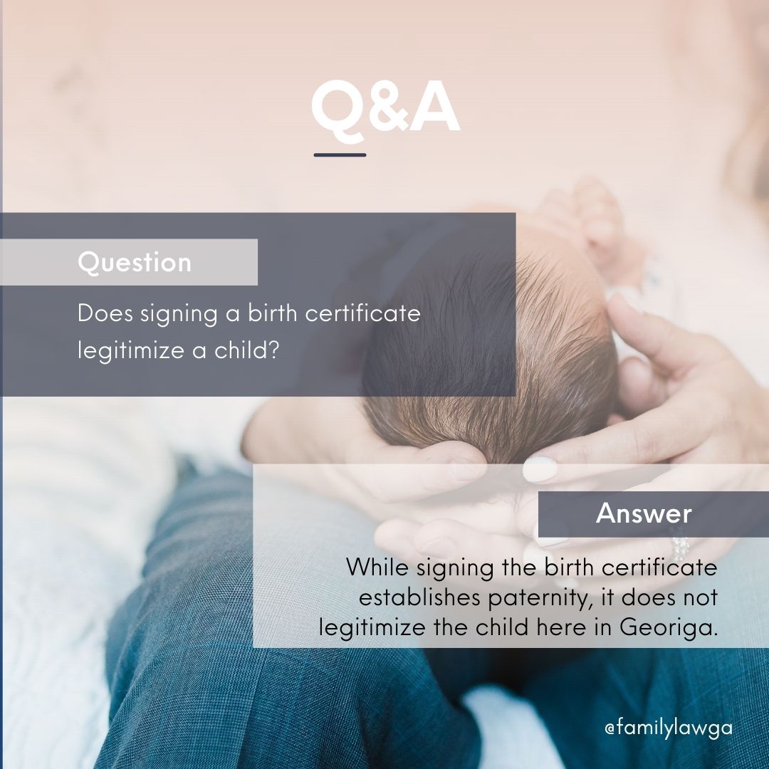 GAFamilyLawyers's tweet image. An unwed father needs to know that he has NO legal rights to his child until the child is legitimized. A court cannot award a father any type of visitation or custody until the child is legitimized. 
.
.
#birthcertificate #legitimation #children