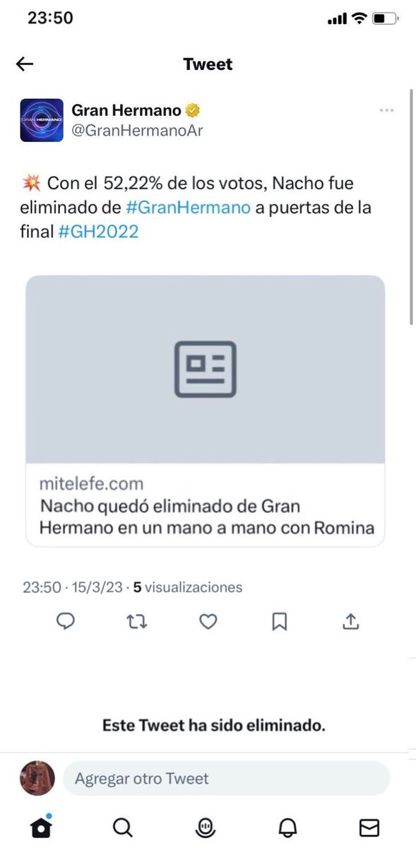 Me parece que al Cm de Gh se le escapó un tweet