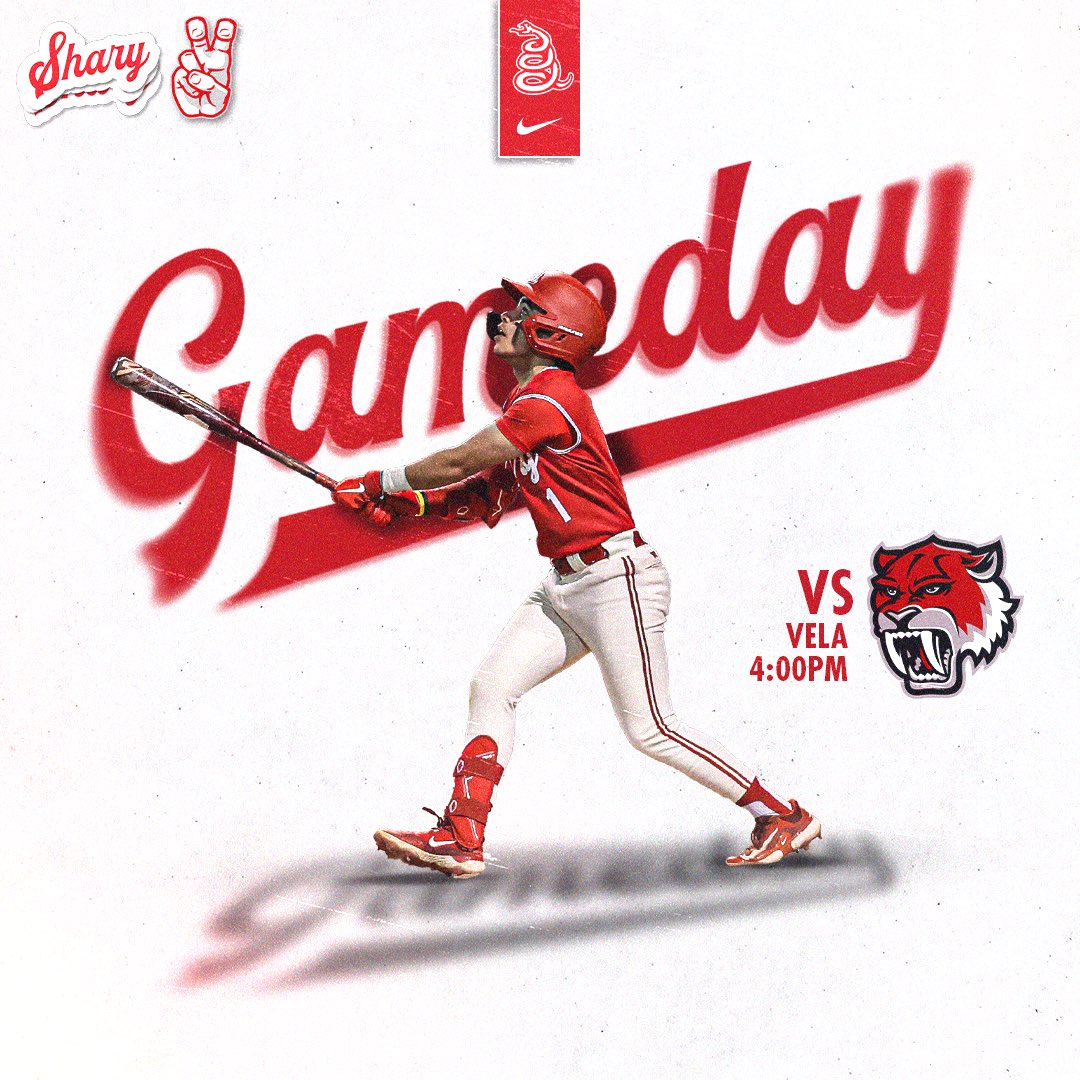 Game 2 vs Vela today. First pitch is set for 4:00 at Sharyland.