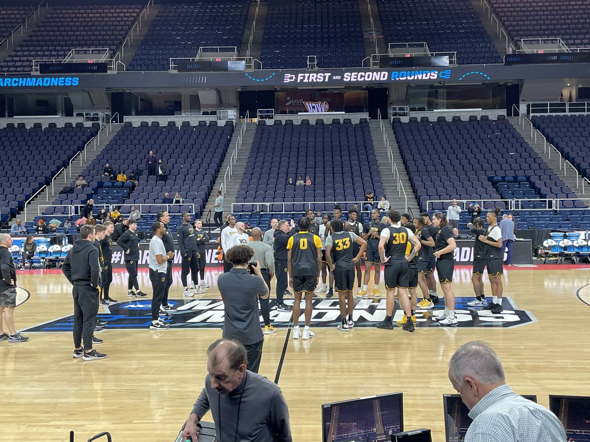scottmbrewster's tweet photo. Open practices beginning here @TheMVPArena ahead of #MarchMadness first round games tomorrow. @VCU_Hoops taking the court now. @8NEWS https://t.co/bQkPvF1zu5