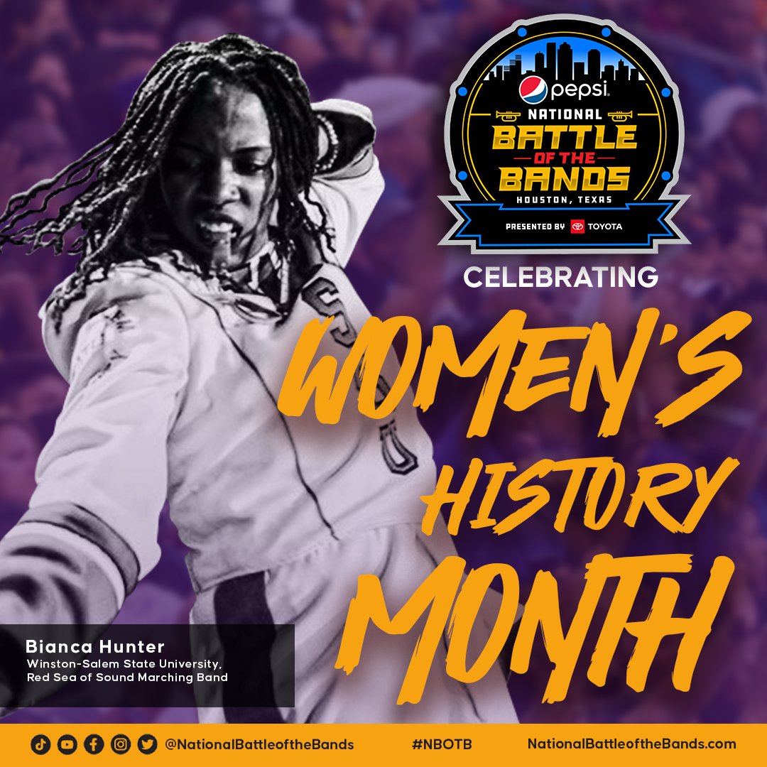 NationalBOTB's tweet image. Meet Ariel Paul and Bianca Hunter, female drum majors for @WSSURAMS,  #RedSeaOfSound. Ariel served as Drum Major for four years, from 2019 - 2022, and Bianca Hunter served from 2014 - 16. Join us in celebrating these incredible women! #RSOS #WSSU #HBCUBands #NBOTB