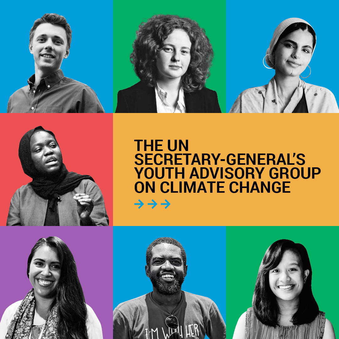 Meet the new cohort of the Youth Advisory Group on Climate Change (@YAGClimate) 👏🇺🇳

Appointed by @antonioguterres, these 7 inspiring young #ClimateAction advocates will share their expertise & recommendations to guide the @UN's work on #ClimateAction 👉 un.org/en/climatechan…